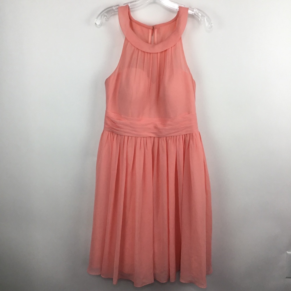 Azazie formal Bridesmaids chiffon dress sz 4